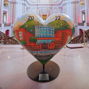 Commemorative painted heart